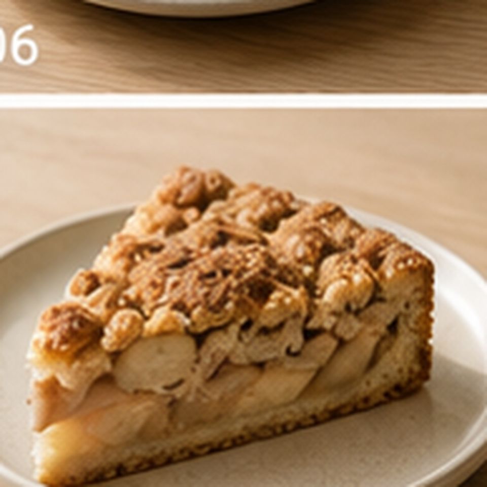 Apfelkuchen auf einem Teller