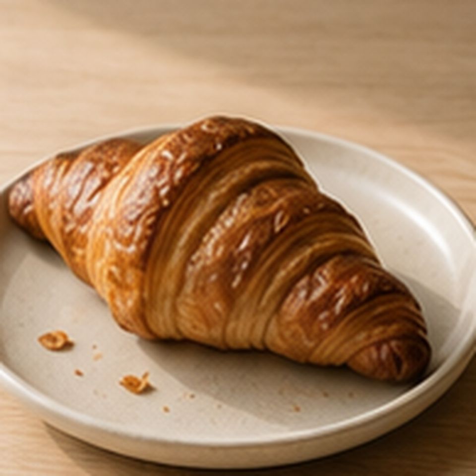 Croissant auf einem Teller