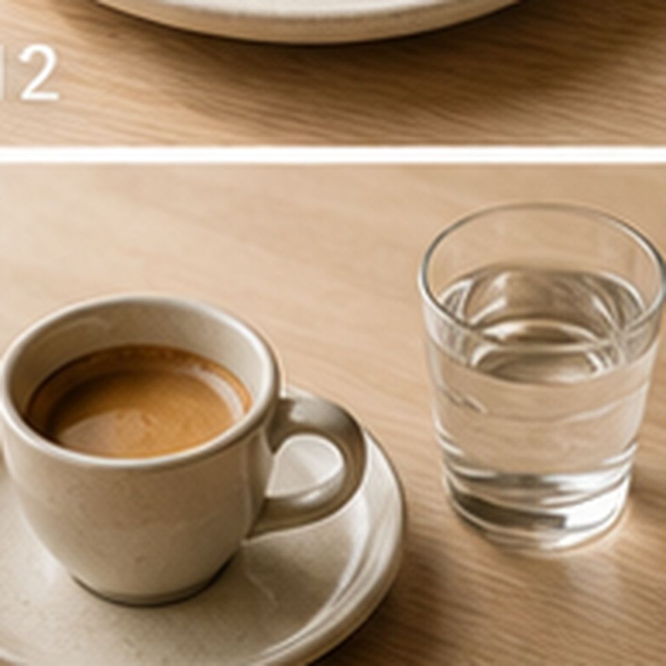 Espresso auf einem Teller