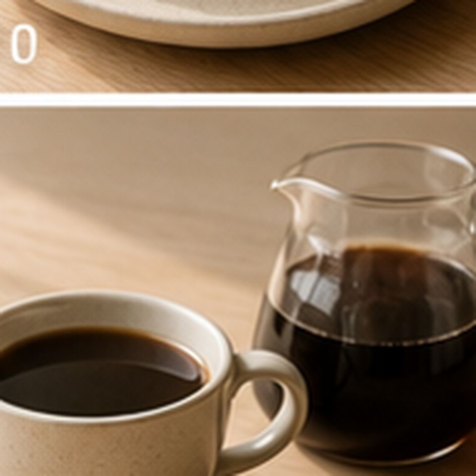 Filterkaffee auf einem Teller