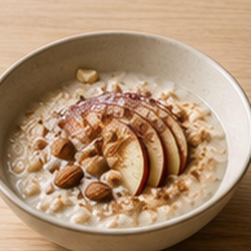 Porridge auf einem Teller