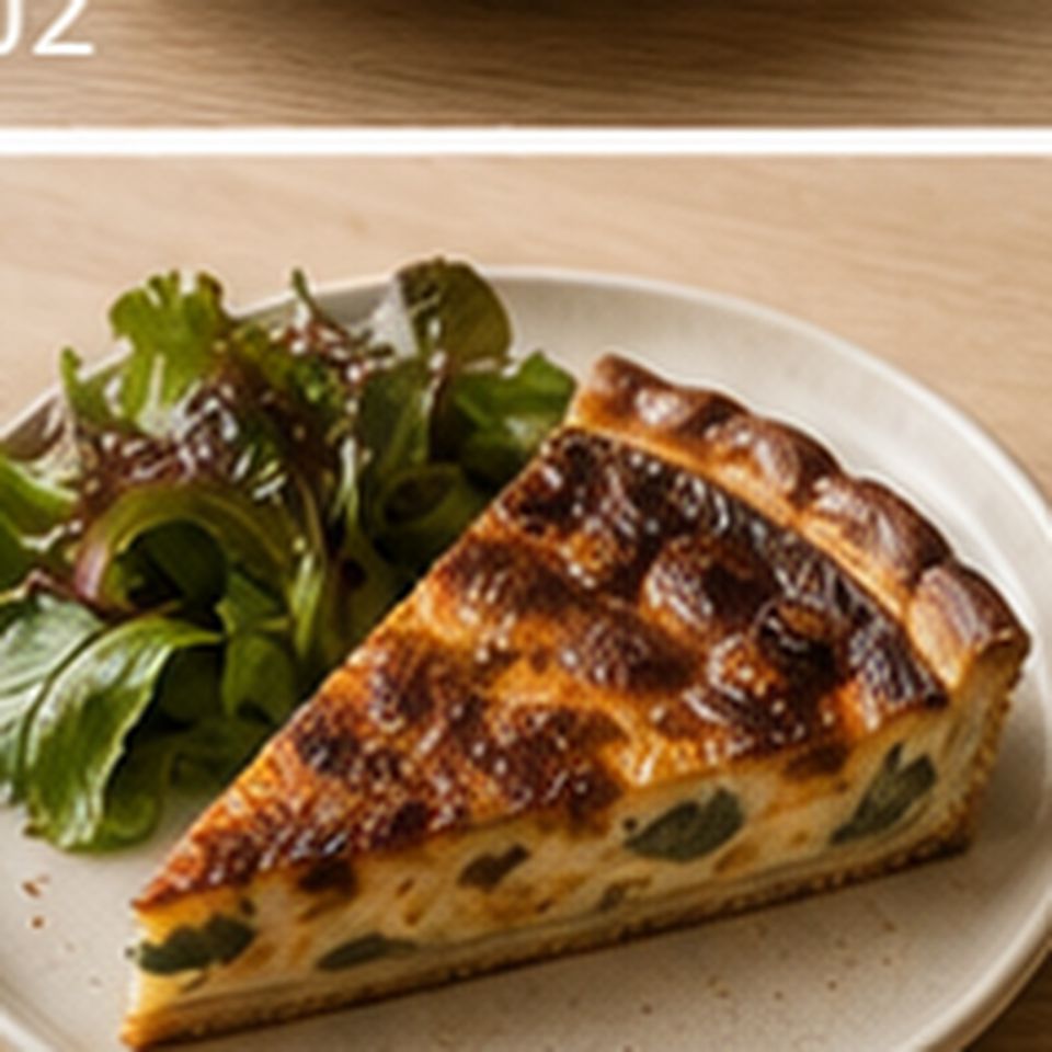 Quiche auf einem Teller