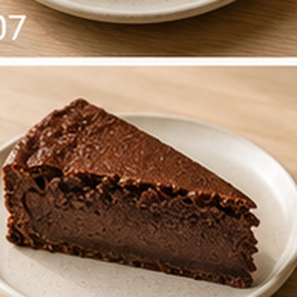Schokoladenkuchen auf einem Teller